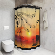 Load image into Gallery viewer, Polyester Shower Curtain/Love is in the Air