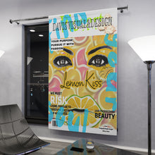 Load image into Gallery viewer, Window Curtains (1 Piece). Lemon. Chapstick