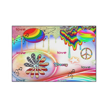 Load image into Gallery viewer, Heavy Duty Floor Mat Title Love Peace and Groovy