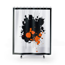 Load image into Gallery viewer, Shower Curtains Splattered Plants Orange