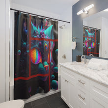 Load image into Gallery viewer, Shower Curtains/Cosmic Kitty