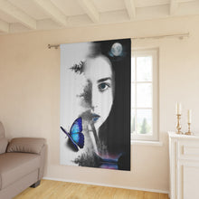 Load image into Gallery viewer, Window Curtains (1 Piece) Butterfly Blues