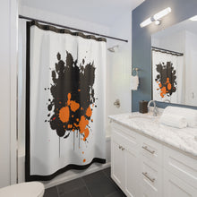 Load image into Gallery viewer, Shower Curtains Splattered Plants Orange