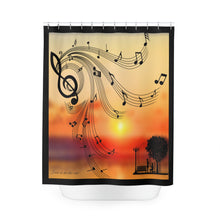 Load image into Gallery viewer, Polyester Shower Curtain/Love is in the Air