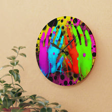 Load image into Gallery viewer, Acrylic Wall Clock/Time in Hand/Round