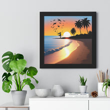 Load image into Gallery viewer, Framed Square Poster/SunsetSunrise