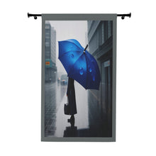 Load image into Gallery viewer, Window Curtains (1 Piece). Rainy Day Blues
