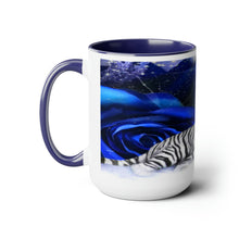 Load image into Gallery viewer, Two-Tone Coffee Mugs, 15oz Tiger Rose