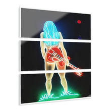 Load image into Gallery viewer, Acrylic Prints Guitar Girl Neon collection
