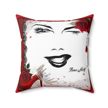 Load image into Gallery viewer, Square Accent Pillow The Rose Heart Collection