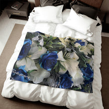 Load image into Gallery viewer, Sweatshirt Blanket Blue Rose