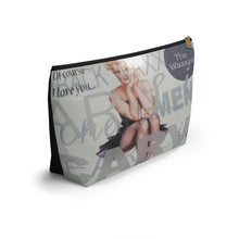 Load image into Gallery viewer, Accessory: Pouch with T-bottom Street Photography Title: The Lady in the Window (Black)