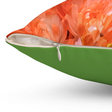 Load image into Gallery viewer, Pillow Summer Blooms Collection two-tone green 20x20
