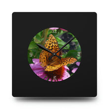 Load image into Gallery viewer, Acrylic Wall Clock/Butterfly in Flight
