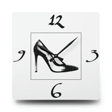 Load image into Gallery viewer, Acrylic Wall Clock Its Shoe Time
