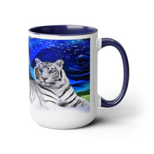 Load image into Gallery viewer, Two-Tone Coffee Mugs, 15oz Tiger Rose
