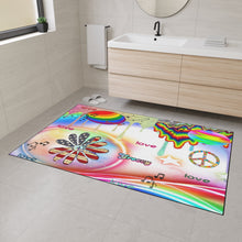 Load image into Gallery viewer, Heavy Duty Floor Mat Title Love Peace and Groovy
