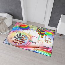 Load image into Gallery viewer, Heavy Duty Floor Mat Title Love Peace and Groovy
