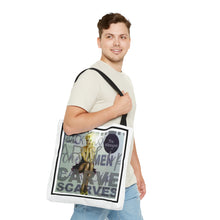 Load image into Gallery viewer, -Two-Tone Tote bag Title The Lady in the Window. (white)
