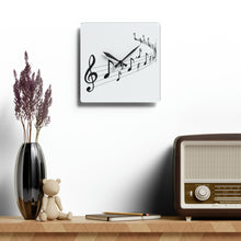 Load image into Gallery viewer, Acrylic Wall Clock  Musical Notes
