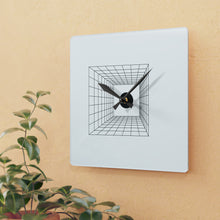 Load image into Gallery viewer, Acrylic Wall Clock Geo Square 10.75x10.75
