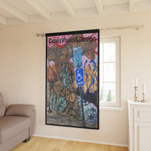 Load image into Gallery viewer, Window Curtains (1 Piece). Short North Grafitti
