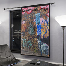 Load image into Gallery viewer, Window Curtains (1 Piece). Short North Grafitti
