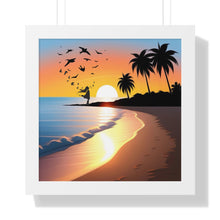 Load image into Gallery viewer, Framed Square Poster/SunsetSunrise
