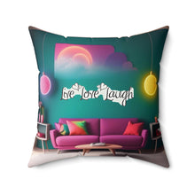 Load image into Gallery viewer, Square Pillow Jazzy Jazz Home Decor Collection Live Love Laugh
