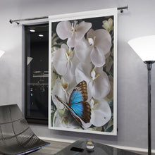 Load image into Gallery viewer, Window Curtains (1 Piece). White Floral
