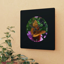Load image into Gallery viewer, Acrylic Wall Clock/Butterfly in Flight
