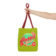 Load image into Gallery viewer, Bubble Gum Graphic Tote Bag — Retro Candy Logo All-Over Print

