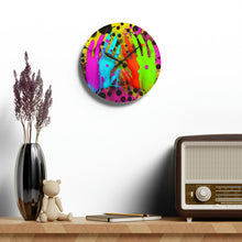 Load image into Gallery viewer, Acrylic Wall Clock/Time in Hand/Round
