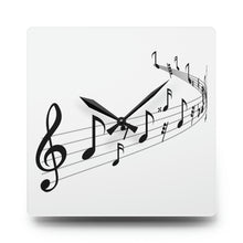 Load image into Gallery viewer, Acrylic Wall Clock  Musical Notes

