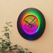 Load image into Gallery viewer, Jazzy Jazz Collection Acrylic Wall Clock Neon Spin #2

