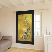 Load image into Gallery viewer, Window Curtains (1 Piece). Gold Peacock

