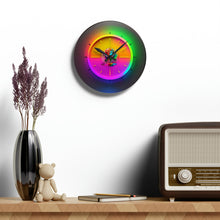 Load image into Gallery viewer, Jazzy Jazz Collection Acrylic Wall Clock Neon Rose
