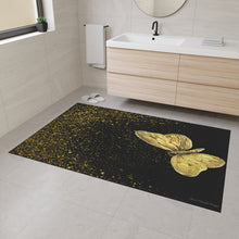 Load image into Gallery viewer, Heavy Duty Floor Mat Gold Butterfly
