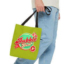 Load image into Gallery viewer, Bubble Gum Graphic Tote Bag — Retro Candy Logo All-Over Print

