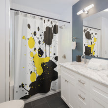 Load image into Gallery viewer, Shower Curtains Ink Blot Yellow

