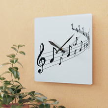 Load image into Gallery viewer, Acrylic Wall Clock  Musical Notes
