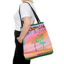 Load image into Gallery viewer, Tote Bag Flamingo /Green
