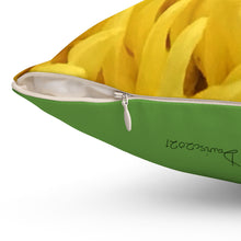Load image into Gallery viewer, Pillow Yellow Petals Summer Blooms Collection two - tone green
