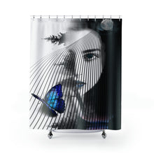 Load image into Gallery viewer, Shower Curtains Title Blue Serenade
