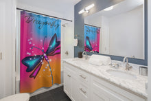 Load image into Gallery viewer, Shower Curtain Title DragonFly
