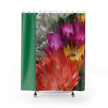 Load image into Gallery viewer, Shower Curtains Summer Blooms Collection Green
