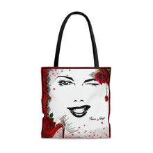 Load image into Gallery viewer, Tote Bag Title Rose Heart 001
