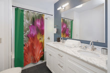 Load image into Gallery viewer, Shower Curtains Summer Blooms Collection Green

