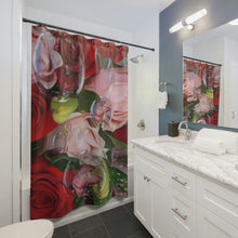 Load image into Gallery viewer, Shower Curtains Rose Butterfly and Bubbles
