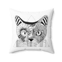 Load image into Gallery viewer, Spun Polyester Square Pillow Title Cat City
